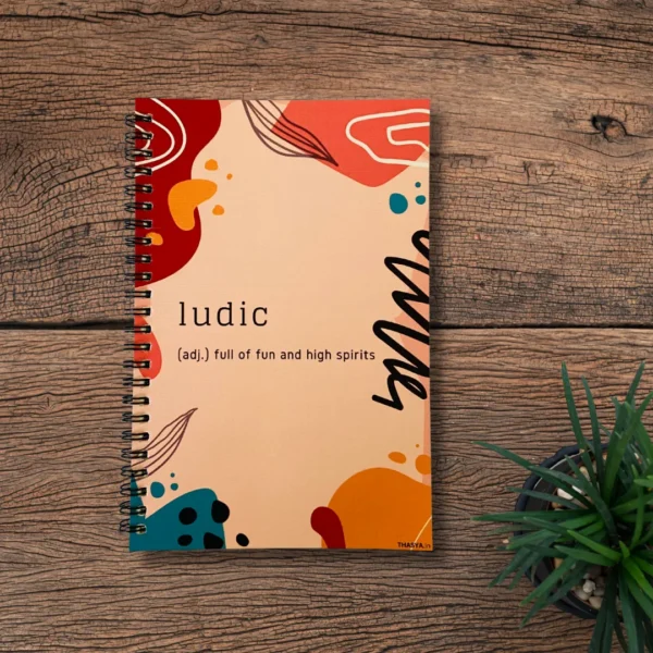 "Ludic" A5 Notepad / wiro-Unruled 160 Pages /Softboard