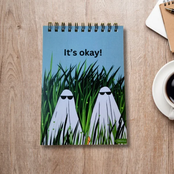 "Its Ok" A6 Notepad / Wiro-Unruled 120 Pages /Softboard