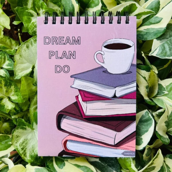 "Dream Plan Do"A6 Seed Paper / Wiro-Unruled 30 Pages /Hardboard