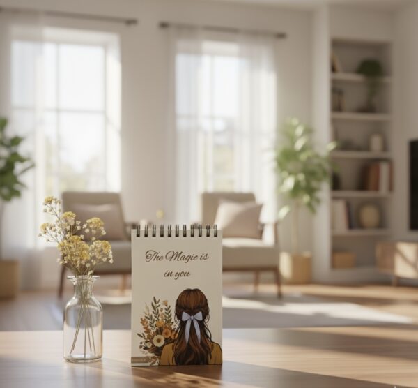 "The Magic is in you" A6 Notepad / Wiro-Unruled 120 Pages /Softboard