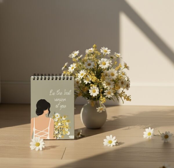 " Be The Best Version Of You" A6 Notepad / Wiro-Unruled 120 Pages /Softboard