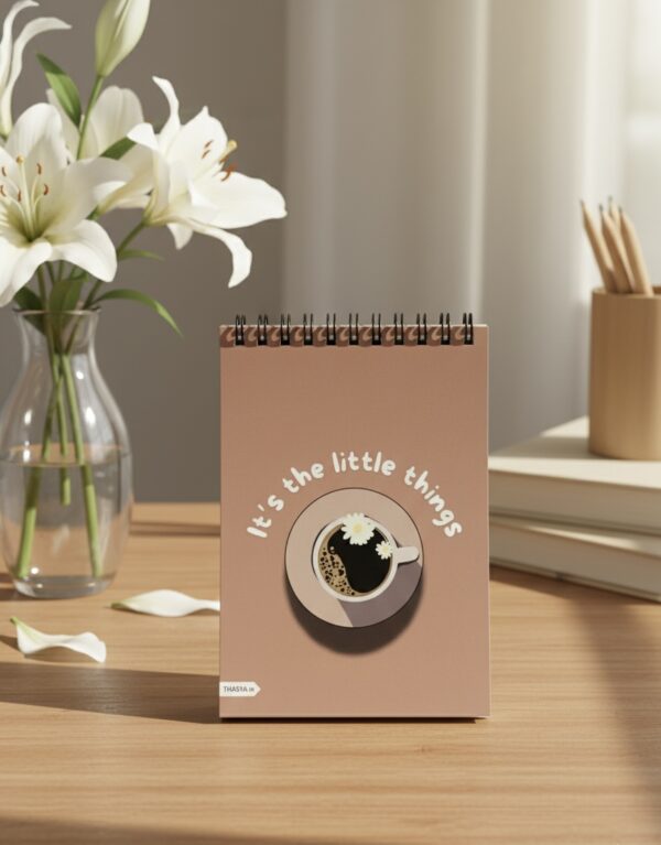 "It’s a little Things" A6 Notepad / Wiro-Unruled 120 Pages /Softboard