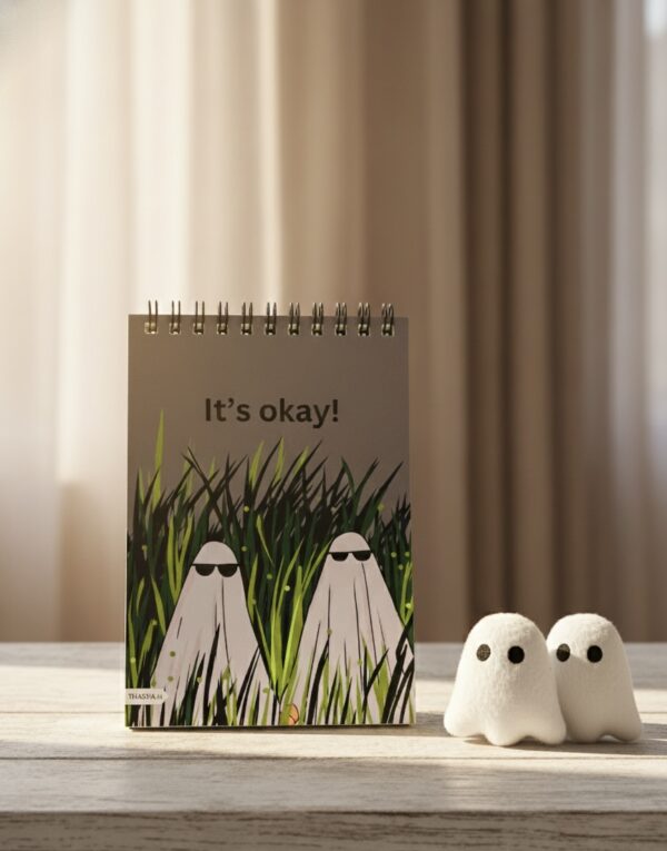 "Its Ok" A6 Notepad / Wiro-Unruled 120 Pages /Softboard