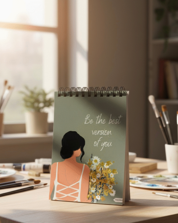 "Be The Best Version Of You"A6 SKETCHBOOK /Wiro-120 Pages/ Hardboard