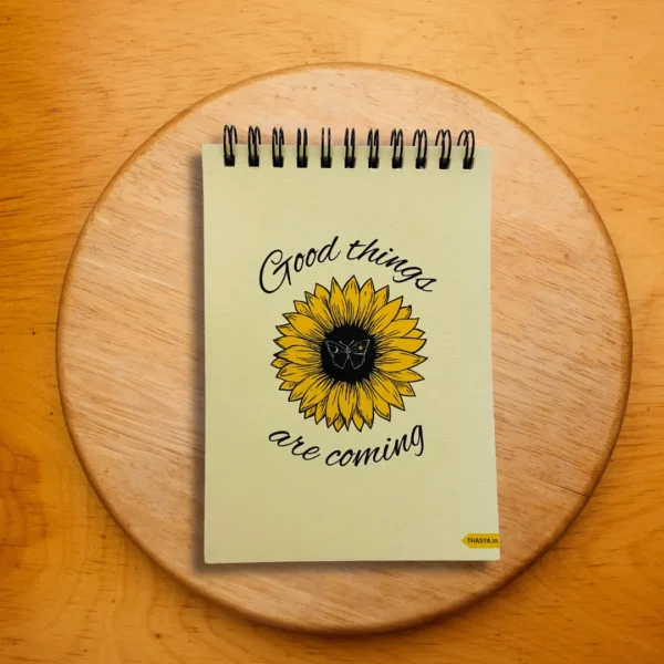 "Good Things Are Coming "A6 Seed Paper / wiro-Unruled 30 Pages /Hardboard