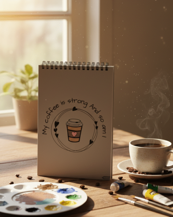 "Coffee"A5 SKETCHBOOK /Wiro-160 Pages/ Hardboard