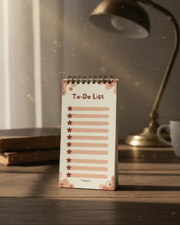 "Star To-Do List" 7inch x 3.5 inch 60 -sheets / Wiro-Hard board