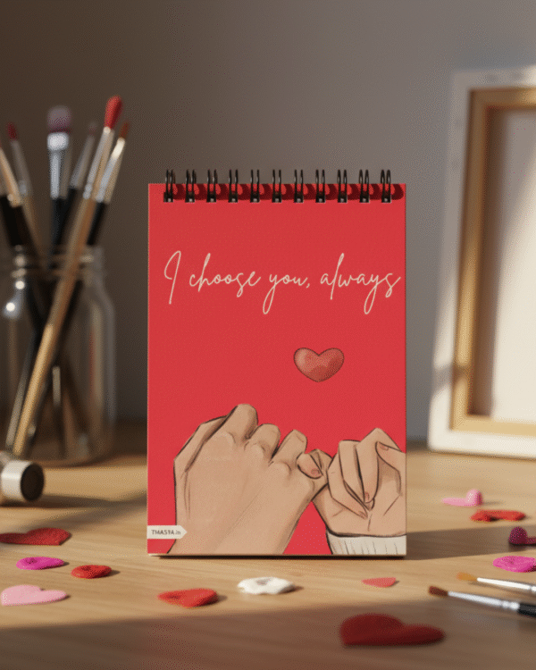 "I choose you"A6 SKETCHBOOK /Wiro-120 Pages/ Hardboard