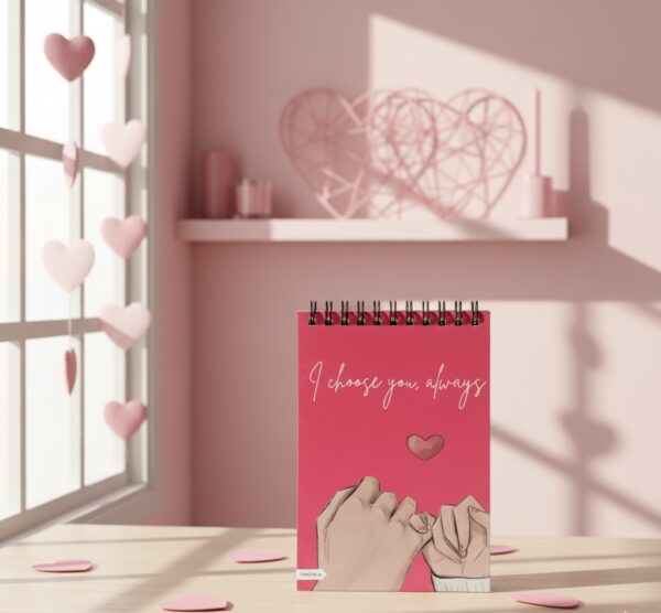 "I Choose you" A6 Notepad / Wiro-Unruled 120 Pages /Softboard