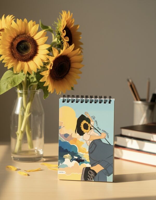"Be your own sunshine" A6 Notepad / Wiro-Unruled 120 Pages /Softboard