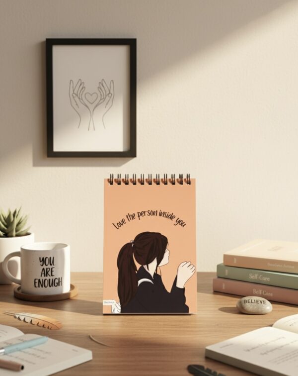 "Love The Person " A6 Notepad / Wiro-Unruled 120 Pages /Softboard