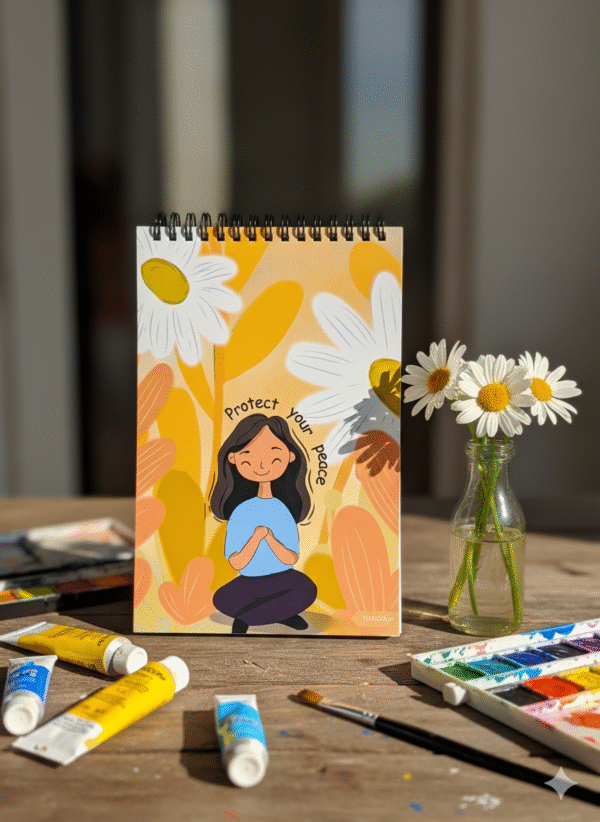 "Protect your Peace"A5 SKETCHBOOK /Wiro-160 Pages/ Hardboard